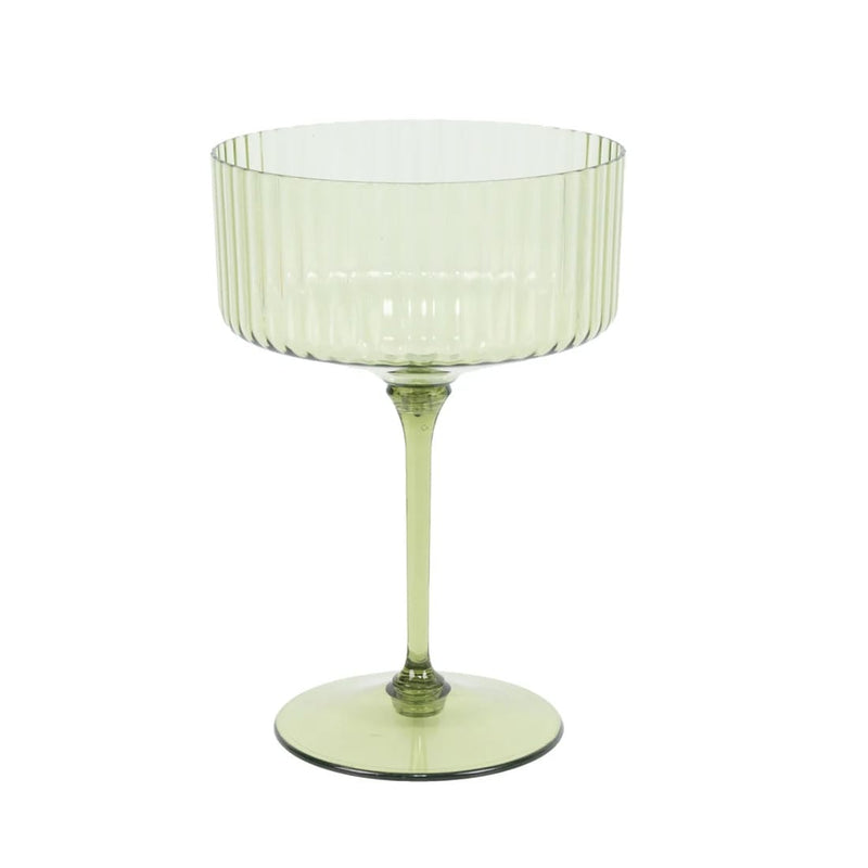 24 Ribbed 10 oz Premium Plastic Disposable Champagne Glasses with Detachable Stem DSP_CUCK002_10_087