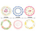 24 Round Cardboard Paper Placemats with Assorted Floral Designs DSP_CHRG_TEA017_MIX