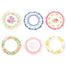 24 Round Cardboard Paper Placemats with Assorted Floral Designs DSP_CHRG_TEA017_MIX