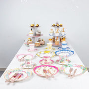 24 Round Floral Paper Tea Cup and Saucer Set - Assorted DSP_PPCU_R017_MIX