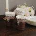 24 Rustic Wood Print Paper Cups with Floral Lace Rim - Brown DSP_PCUP_021_9_WHTBN