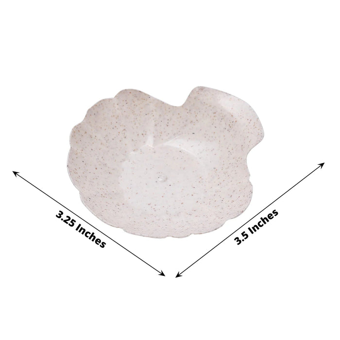 24 Sea Shell 3.5" Biodegradable Wheat Straw Fiber Serving Trays - Natural DSP_DST_BPL004_1_NAT