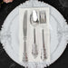 24 Silver Baroque Style Heavy Duty Plastic Cutlery Spoons Forks and Knives Set - Disposable Tableware DSP_YY0001_7_SILV