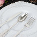 24 Silver Baroque Style Heavy Duty Plastic Cutlery Spoons Forks and Knives Set - Disposable Tableware DSP_YY0001_7_SILV