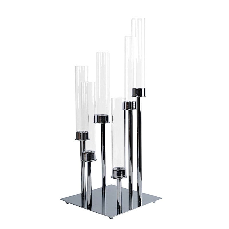 24" tall Candelabra Candle Holder Centerpiece with Glass