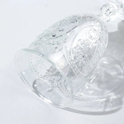 24 Transparent 10 oz Retro Embossed Plastic Wine Glasses