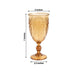 24 Transparent 10 oz Retro Embossed Plastic Wine Glasses