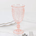 24 Transparent 10 oz Retro Embossed Plastic Wine Glasses