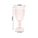 24 Transparent 10 oz Retro Embossed Plastic Wine Glasses