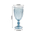 24 Transparent 10 oz Retro Embossed Plastic Wine Glasses