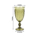 24 Transparent 10 oz Retro Embossed Plastic Wine Glasses