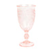 24 Transparent 10 oz Retro Embossed Plastic Wine Glasses DSP_CUWN011_10_046