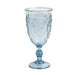 24 Transparent 10 oz Retro Embossed Plastic Wine Glasses DSP_CUWN011_10_086