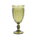 24 Transparent 10 oz Retro Embossed Plastic Wine Glasses DSP_CUWN011_10_DSG