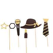 24 Vintage Glitter Fun Party Photo Booth Props - Black and Gold WED_PRTY_PHOTO_01