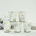 24 White Sage Green French Toile Paper Cups - Disposable Tableware DSP_PCUP_016_9_SAGE