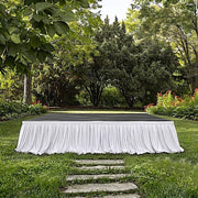24"x 20 ft  Portable Wrinkle-Free Shirred Pleated Stag Table Skirt