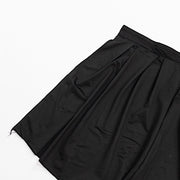 24"x 20 ft  Portable Wrinkle-Free Shirred Pleated Stag Table Skirt SKT_SCUBA_STG_2420_BLK