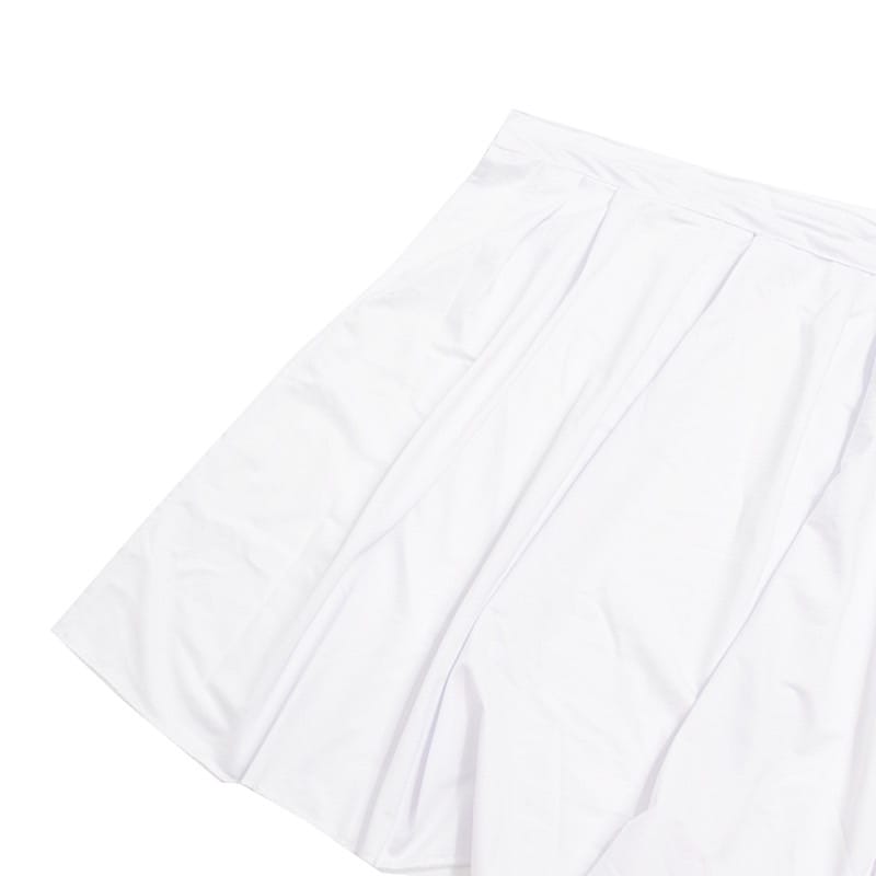 24"x 20 ft  Portable Wrinkle-Free Shirred Pleated Stag Table Skirt SKT_SCUBA_STG_2420_WHT