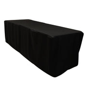 24" x 30" Fitted Polyester Tablecloth - Black