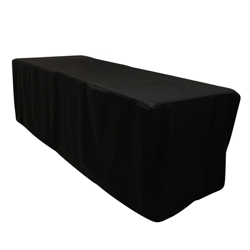 24" x 30" Fitted Polyester Tablecloth - Black