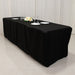 24" x 30" Fitted Polyester Tablecloth - Black