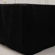 24" x 30" Fitted Polyester Tablecloth - Black