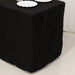 24" x 30" Fitted Polyester Tablecloth - Black