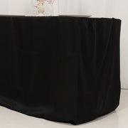 24" x 30" Fitted Polyester Tablecloth - Black