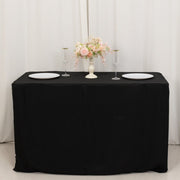 24" x 30" Fitted Polyester Tablecloth - Black