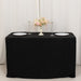 24" x 30" Fitted Polyester Tablecloth - Black