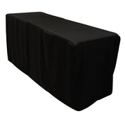 24" x 42" Fitted Polyester Tablecloth - Black