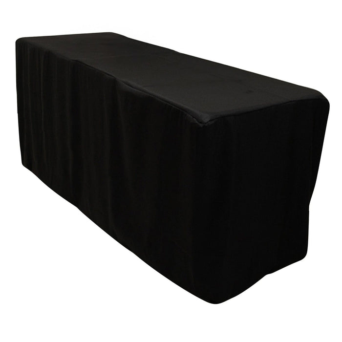24" x 42" Fitted Polyester Tablecloth - Black