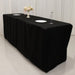 24" x 42" Fitted Polyester Tablecloth - Black