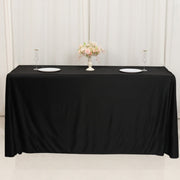 24" x 42" Fitted Polyester Tablecloth - Black