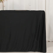 24" x 42" Fitted Polyester Tablecloth - Black