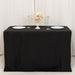 24" x 42" Fitted Polyester Tablecloth - Black