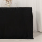 24" x 42" Fitted Polyester Tablecloth - Black