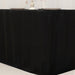 24" x 42" Fitted Polyester Tablecloth - Black
