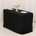 24" x 42" Fitted Polyester Tablecloth - Black