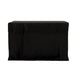 24" x 42" Fitted Polyester Tablecloth - Black TAB_FIT4_24X42_BLK