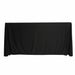 24" x 42" Fitted Polyester Tablecloth - Black TAB_FIT6_24X42_BLK