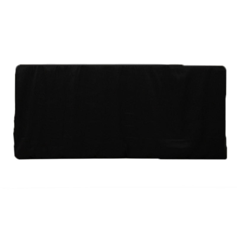 24" x 42" Fitted Polyester Tablecloth - Black TAB_FIT8_24X42_BLK