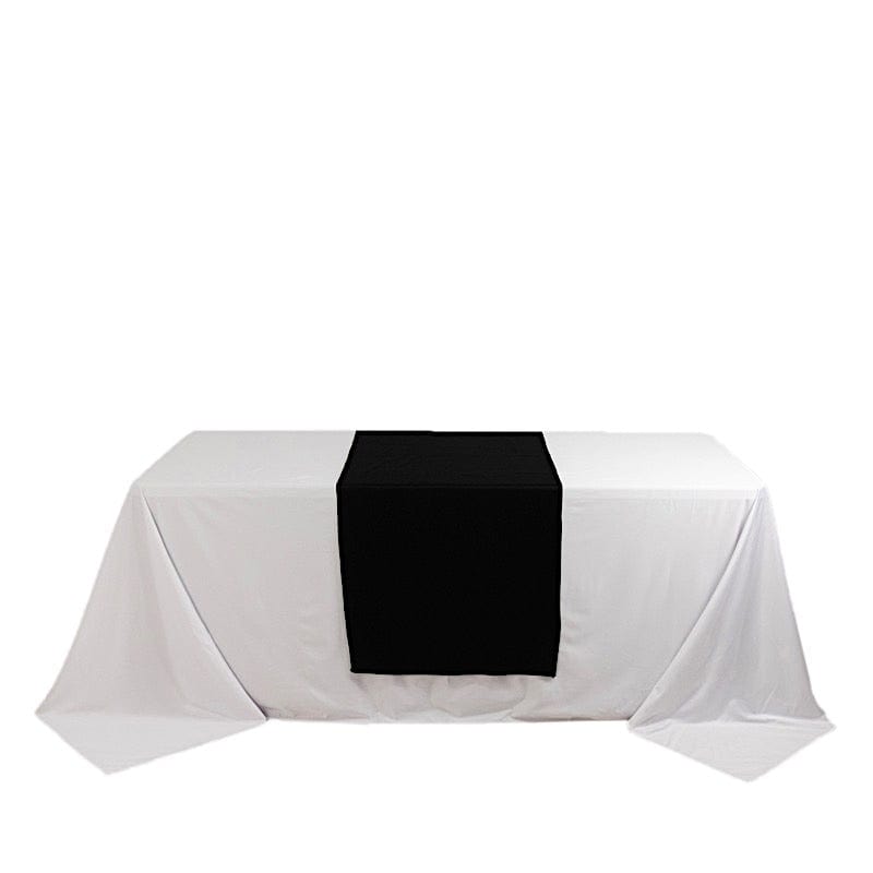 24" x 72" Premium Scuba Polyester Table Runner RUN_SCUBA_2472_BLK