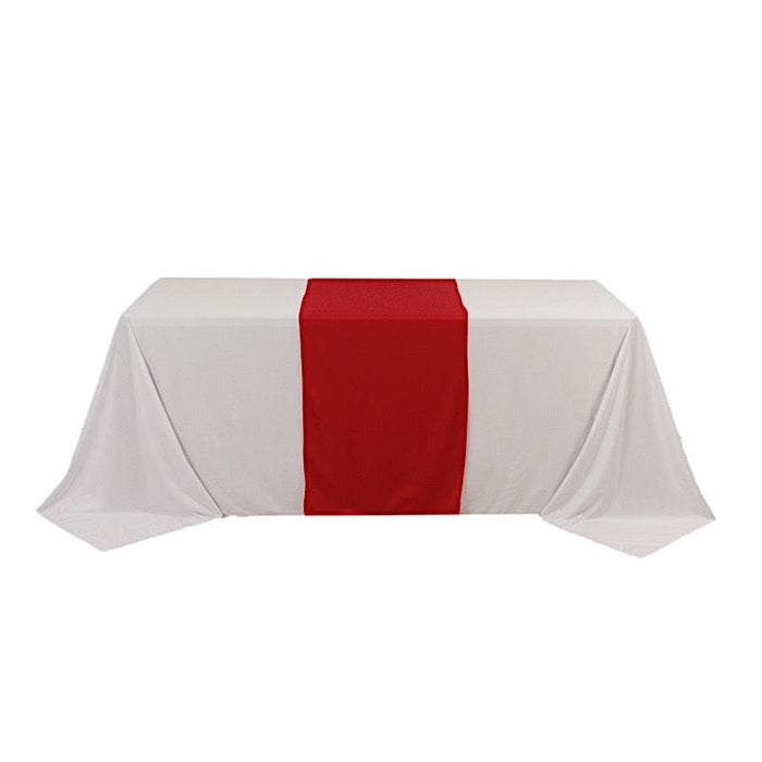 24" x 72" Premium Scuba Polyester Table Runner RUN_SCUBA_2472_RED