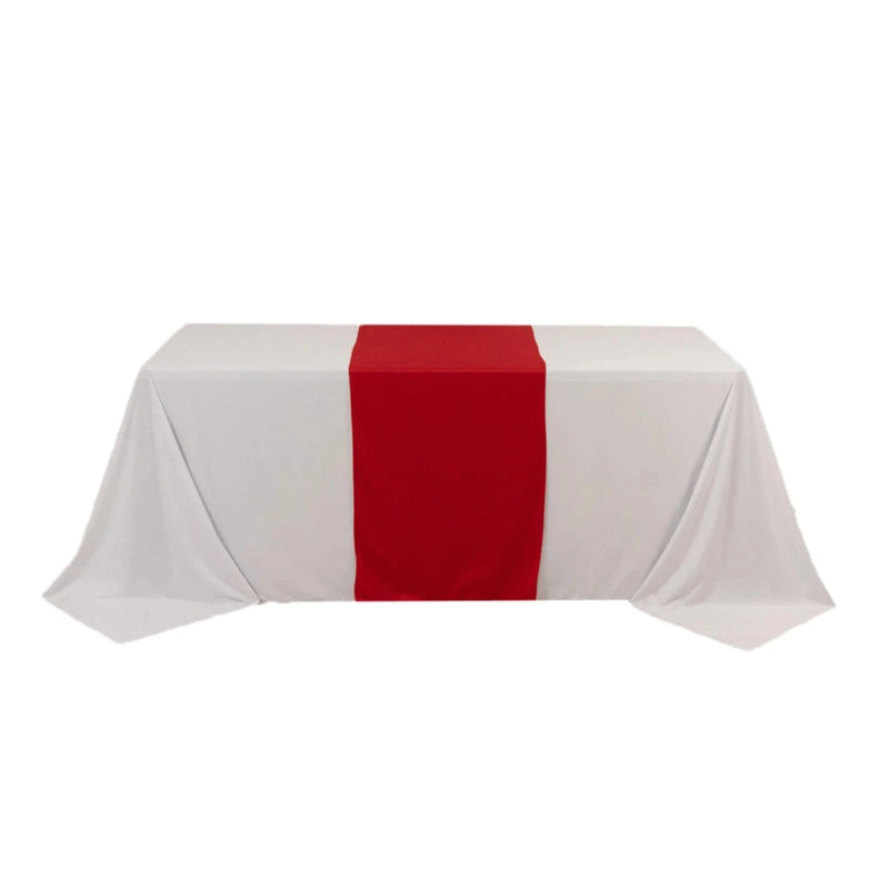24" x 72" Wide Polyester Table Runner RUN_POLY_2472_RED