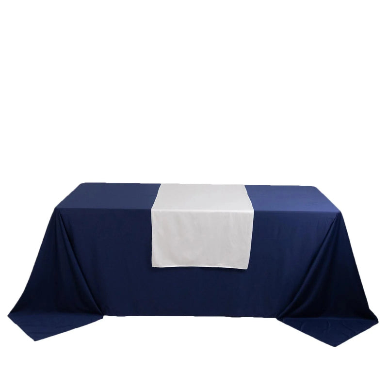 24" x 72" Wide Polyester Table Runner RUN_POLY_2472_WHT
