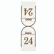 25 Arch Wedding Table Numbers with Metallic Gold Foil 1-25 Numbers Print