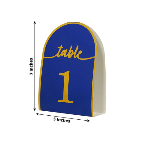25 Arch Wedding Table Numbers with Metallic Gold Foil 1-25 Numbers Print