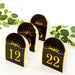 25 Arch Wedding Table Numbers with Metallic Gold Foil 1-25 Numbers Print